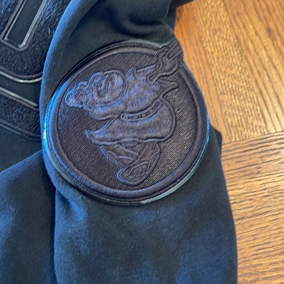 PRO STANDARD SAN DIEGO PADRES Black Zip-Up Hoodie with Embroidered Logo L - Picture 8 of 9